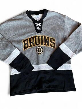NHL Black & White Lace-Up Hockey Pullover